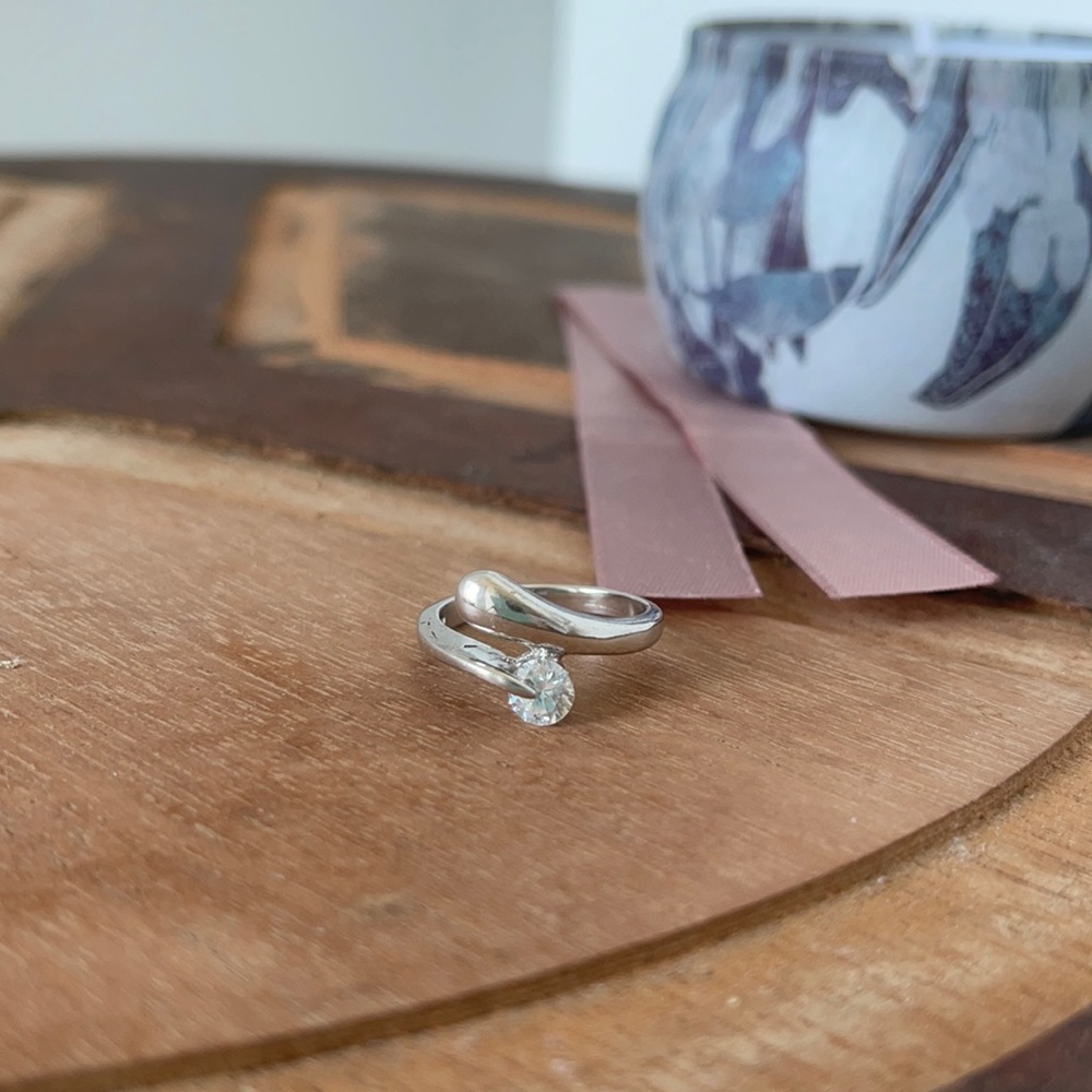 Cubic Zirconia sterling silver ring